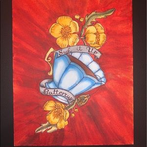 OOAK suck it up buttercup watercolor